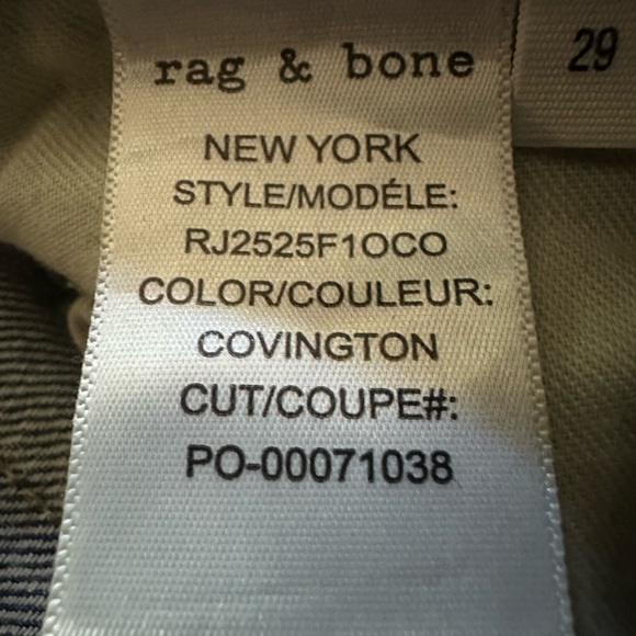 Rag & Bone Logan Wmns Featherweight Long Wide‑Leg Mid-rise Jeans|Covington ~29 - Picture 6 of 7